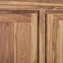 Détail des finitions en bois du vaisselier Stockholm - artisanat et qualité exceptionnelle à Dakar, Sénégal
