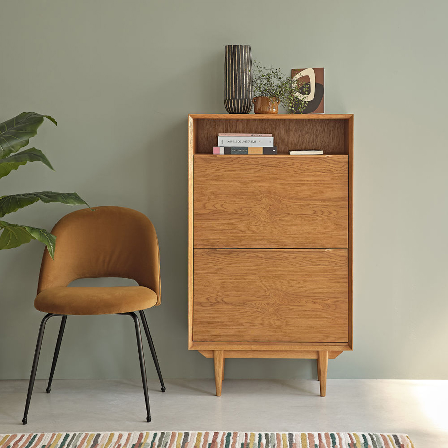 PORTOBELLO - Meuble à chaussures vintage 2 casiers