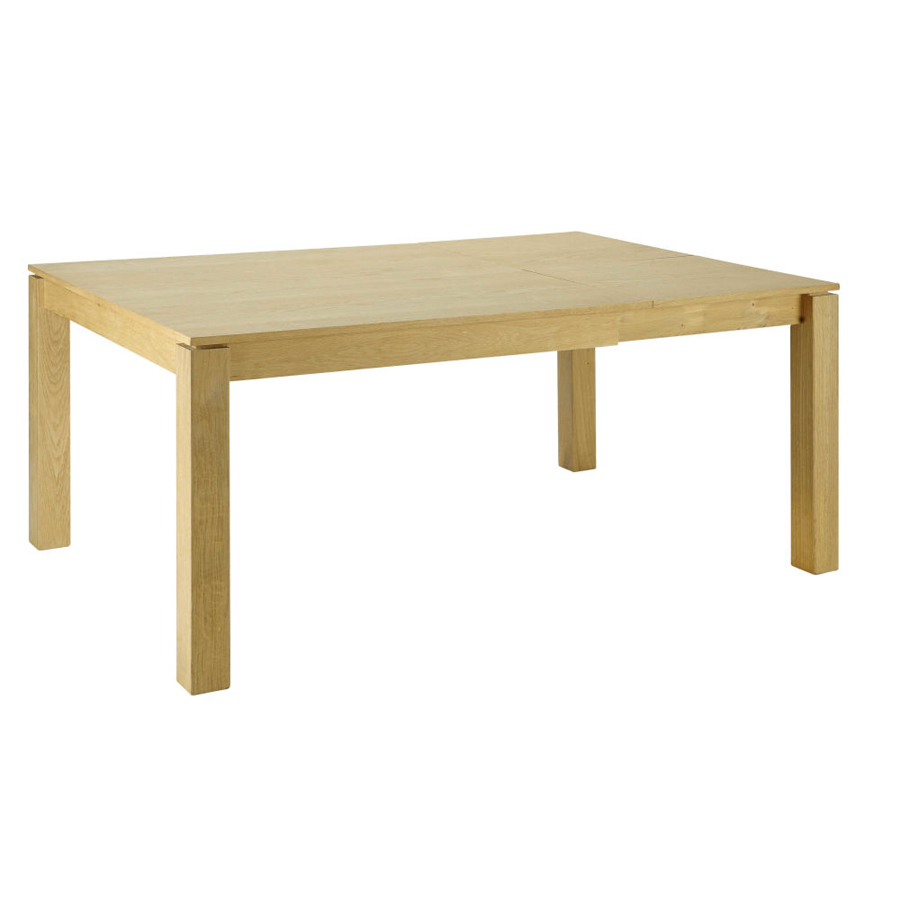 Table carrée extensible en chêne pour 4 à 8 personnes - design épuré - Dakar, Sénégal