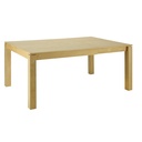 Table carrée extensible en chêne pour 4 à 8 personnes - design épuré - Dakar, Sénégal