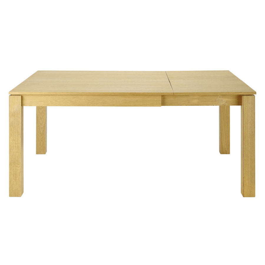 Table carrée extensible en chêne pour 4 à 8 personnes - design épuré - Dakar, Sénégal