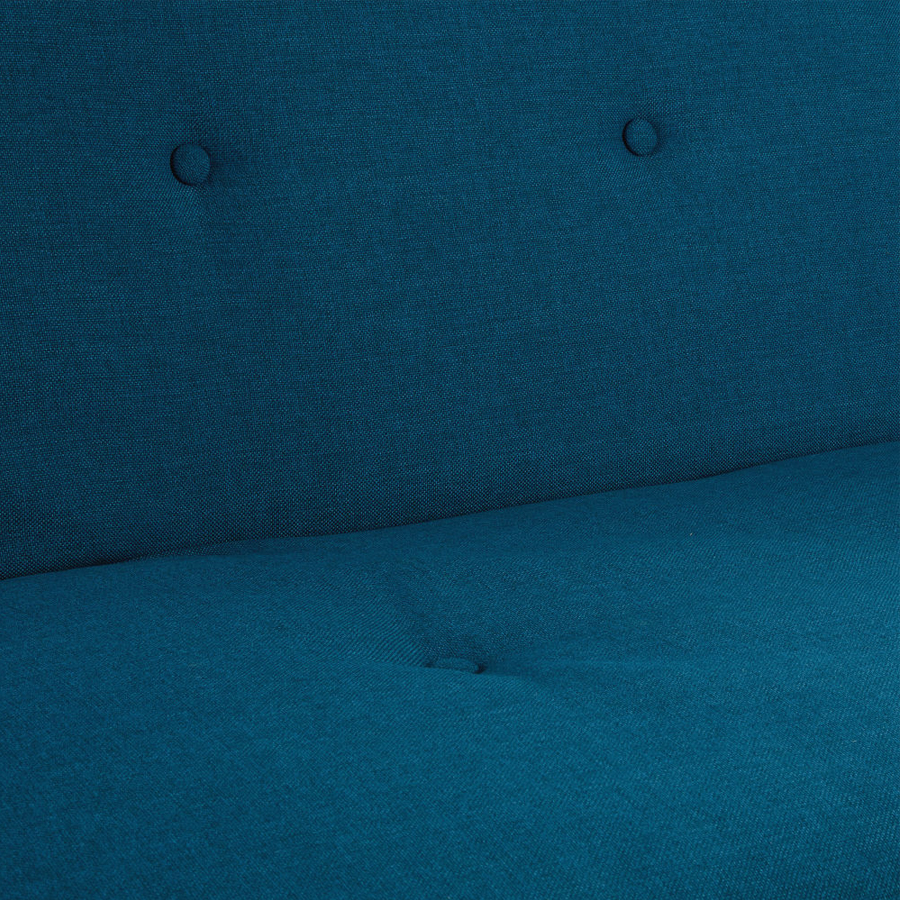 DAKOTA - Banquette convertible 2/3 places bleu pétrole