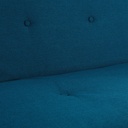 DAKOTA - Banquette convertible 2/3 places bleu pétrole