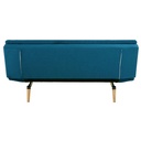DAKOTA - Banquette convertible 2/3 places bleu pétrole