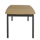 Table de jardin extensible Guam en bois de teck massif et aluminium gris anthracite 10/12 personnes, vue avant – Dakar, Sénégal.