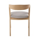 Chaise Oakham Business en hêtre et textile gris, vue arrière - Design professionnel et moderne - Dakar, Sénégal