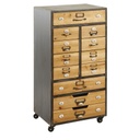 HAROLD - Meuble de rangement 12 tiroirs à roulettes