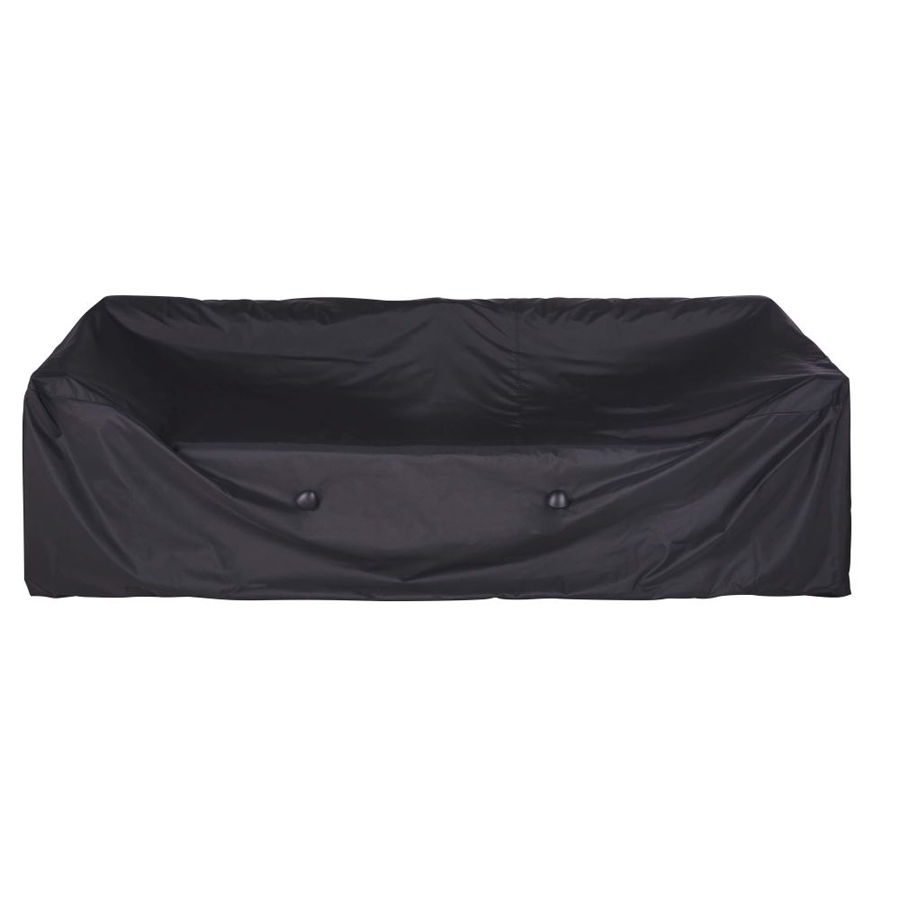 PURAVIDA - Housse de protection pour canapé de jardin droit 3 places noire