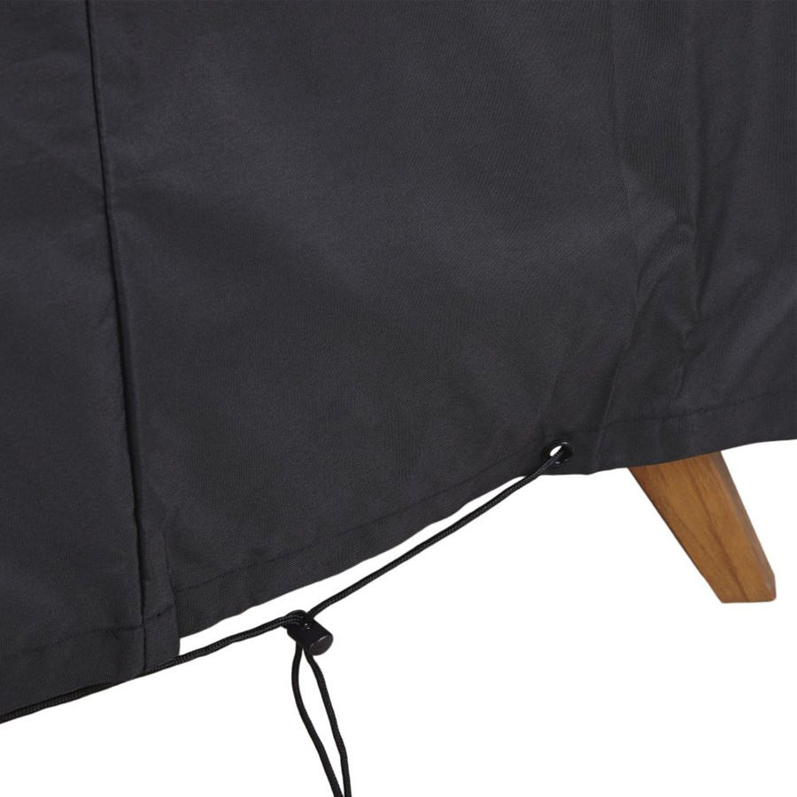 PURAVIDA - Housse de protection pour canapé de jardin droit 3 places noire