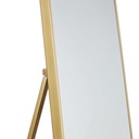 HUGO - Miroir sur pied en métal doré 169x50
