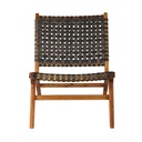 NAIROBI - Fauteuil de jardin en acacia massif et résine tressée