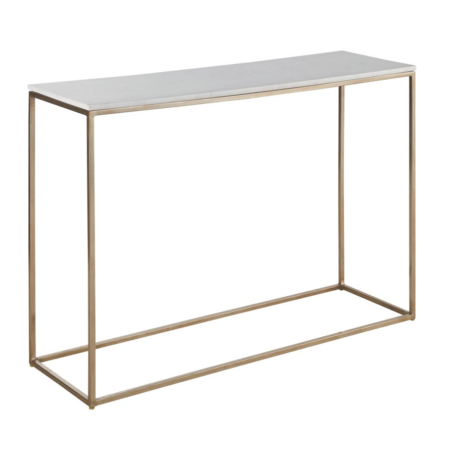 Console Marble en marbre noir et métal doré raffiné - Dakar, Sénégal