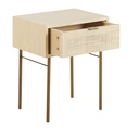 Table de chevet Solstice 1 tiroir avec cannage en rotin naturel, Dakar Sénégal