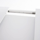 GUAM - Table de jardin extensible en aluminium blanc 8/10 personnes