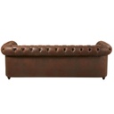 Canapé-lit Chesterfield en suédine marron avec vue arrière, Dakar, Sénégal.