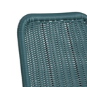 BOAVISTA - Chaise de jardin en résine tressée vert et métal noir
