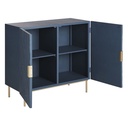 Buffet PALMO 2 portes motifs sculptés bleus pour décoration intérieure à Dakar, Sénégal