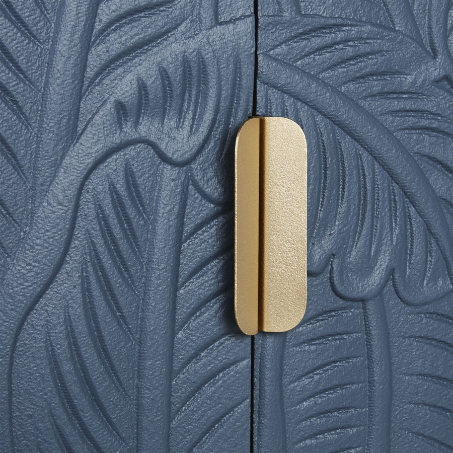 Mobilier design - Buffet PALMO en bois avec détails bleus pour salon ou salle à manger au Sénégal
