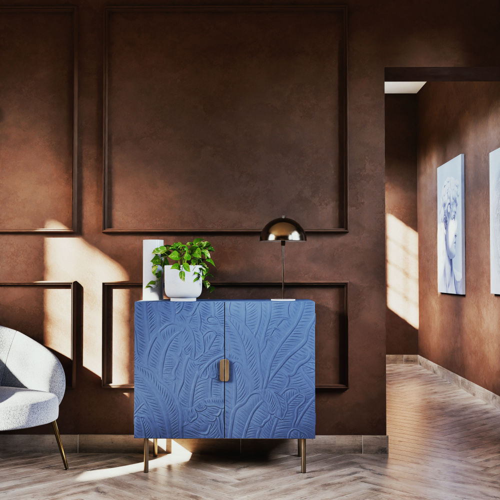 Confort et authenticité - Buffet sculpté PALMO pour une touche exotique dans votre intérieur à Dakar