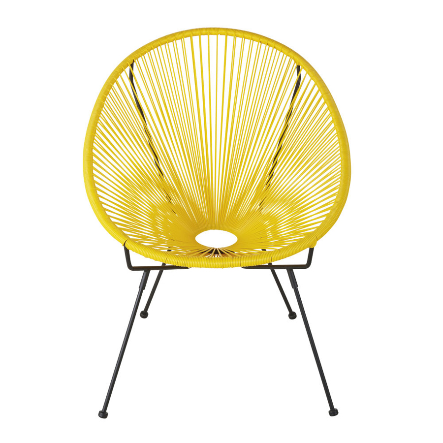 COPACABANA - Fauteuil de jardin rond jaune