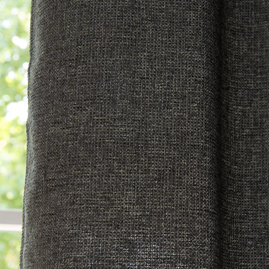 Rideau à œillets en polyester recyclé gris carbone à l'unité 140x300
