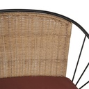 Détail du dossier du fauteuil Marambaia en imitation rotin - Dakar, Sénégal