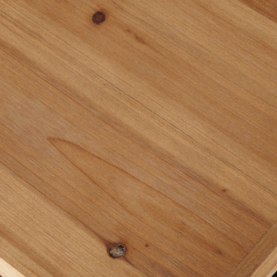 BESSIE - desserte imitation bois et métal noir