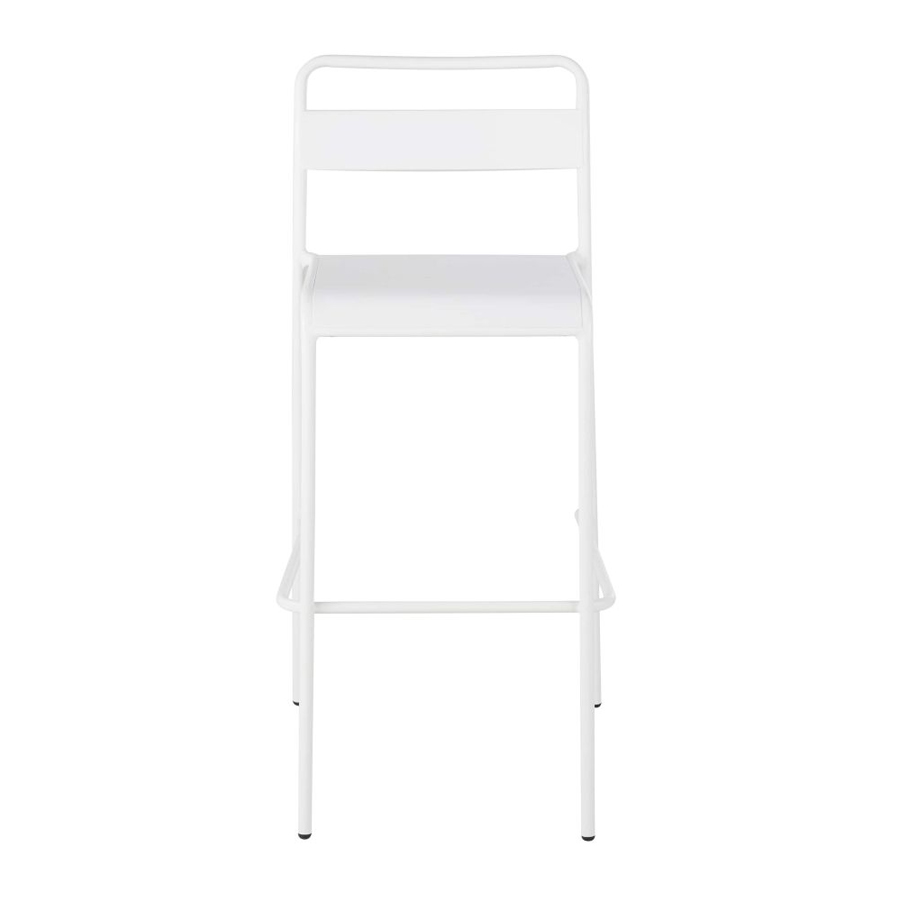 BELLEVILLE BUSINESS - Chaise de bar professionnelle en métal blanc