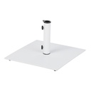 FUZU - Pied de parasol carré en acier blanc 25 kg