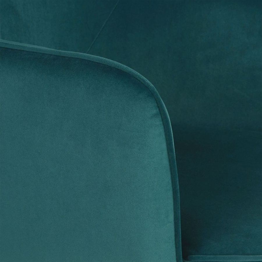 SACHA BUSINESS - Fauteuil à diner professionnel en velours Vert botanique