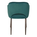 SACHA BUSINESS - Fauteuil à diner professionnel en velours Vert botanique