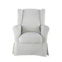 COTTAGE - Housse de fauteuil en coton ivoire