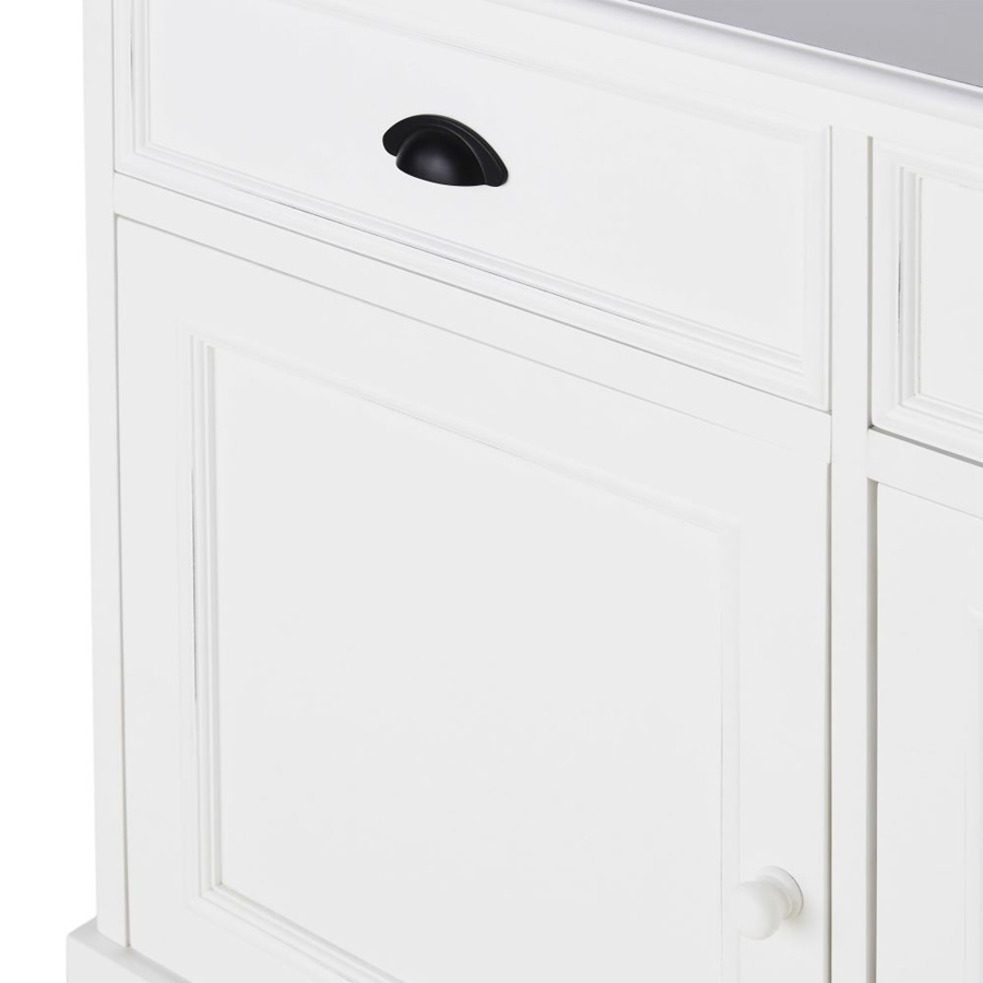 NEWPORT - Buffet 3 portes 3 tiroirs blanc