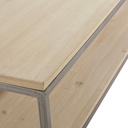 LANESTER - Table basse 2 plateaux coloris gris et naturel