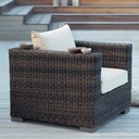BALI - Fauteuil de jardin en résine brun nuancé