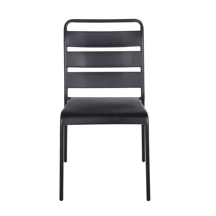 BELLEVILLE - Chaise en métal noir