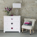 Commode blanche Valentine 3 tiroirs, style épuré - Dakar, Sénégal