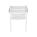Fauteuil à dîner de jardin Guam, vue arrière - aluminium blanc, Dakar, Sénégal