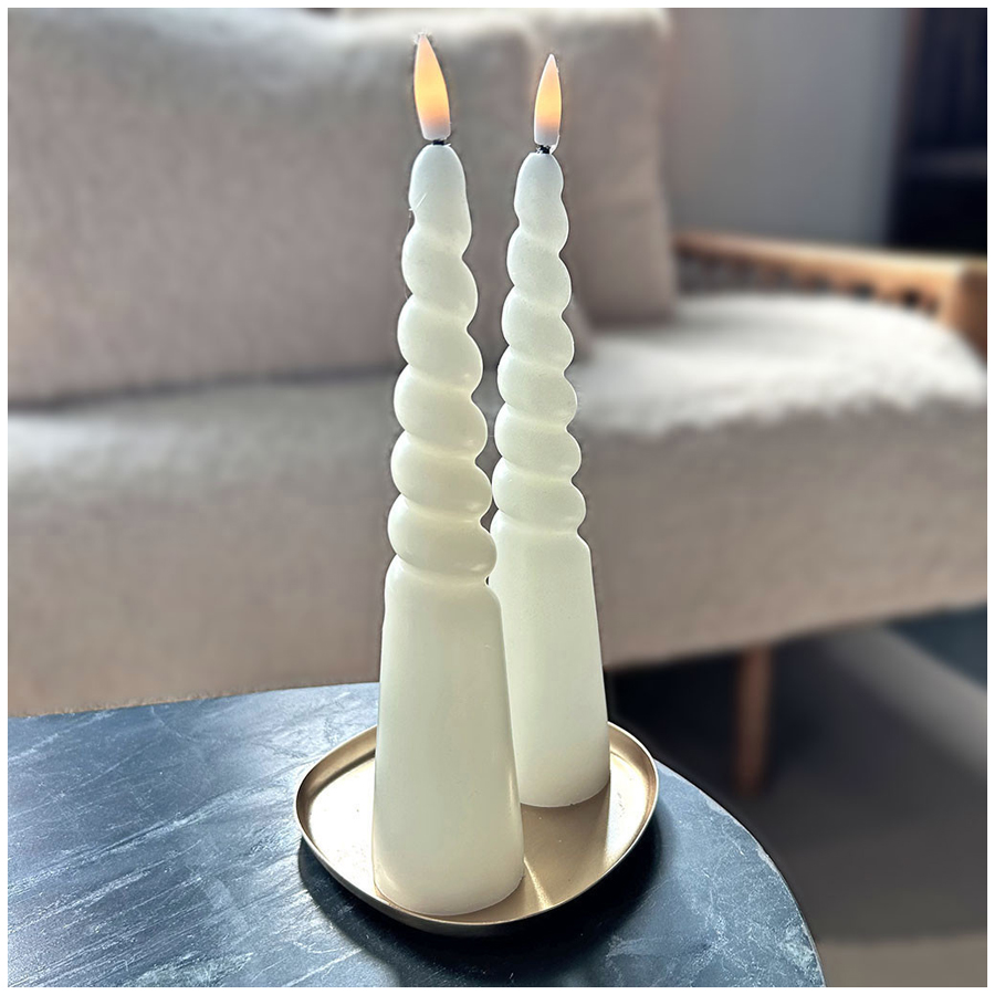 Lot De 4 Bougies Piliers Rustiques Blanc Or - 12 Cm, 54h De Combustion, Pour Couronne De L'Avent Et Décoration - 13
