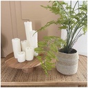 PILIERS FONDUE - Bougies LED cire naturelle Ø5,5cm (à piles)