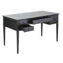 CAMBRONNE - Bureau 5 tiroirs noir mat
