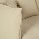 LOUVAIN - Housse de canapé 2 places en lin beige ficelle