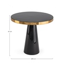NANDIKA - Table en acier noir et laiton Ø51cm