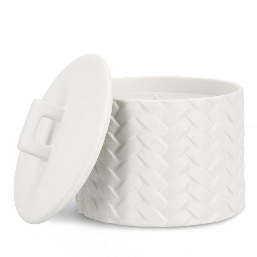 Bougie Twine avec couverture en céramique blanc, Dakar Sénégal