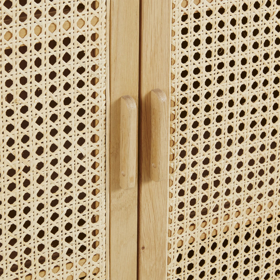 CANOPY - Cabinet de rangement 2 portes cannage en rotin