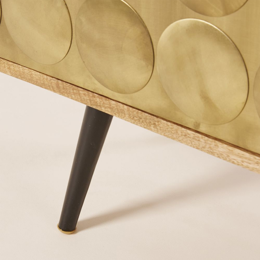 GATSBY - Meuble TV 2 portes vintage en manguier massif L160