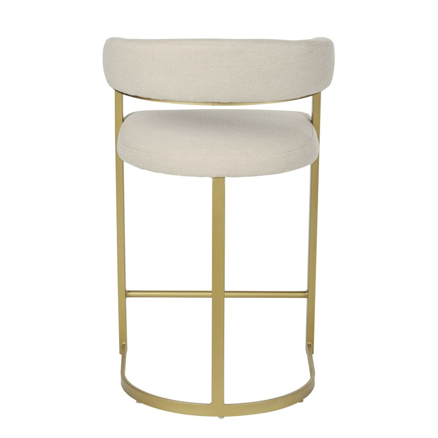 Chaise élégante Warren, idéale pour cuisine, en beige avec détails dorés, vue à Dakar, Sénégal