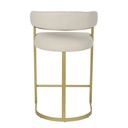 Chaise élégante Warren, idéale pour cuisine, en beige avec détails dorés, vue à Dakar, Sénégal