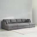 Canapé 7 places Times square en tissu gris avec style contemporain, Dakar Sénègal