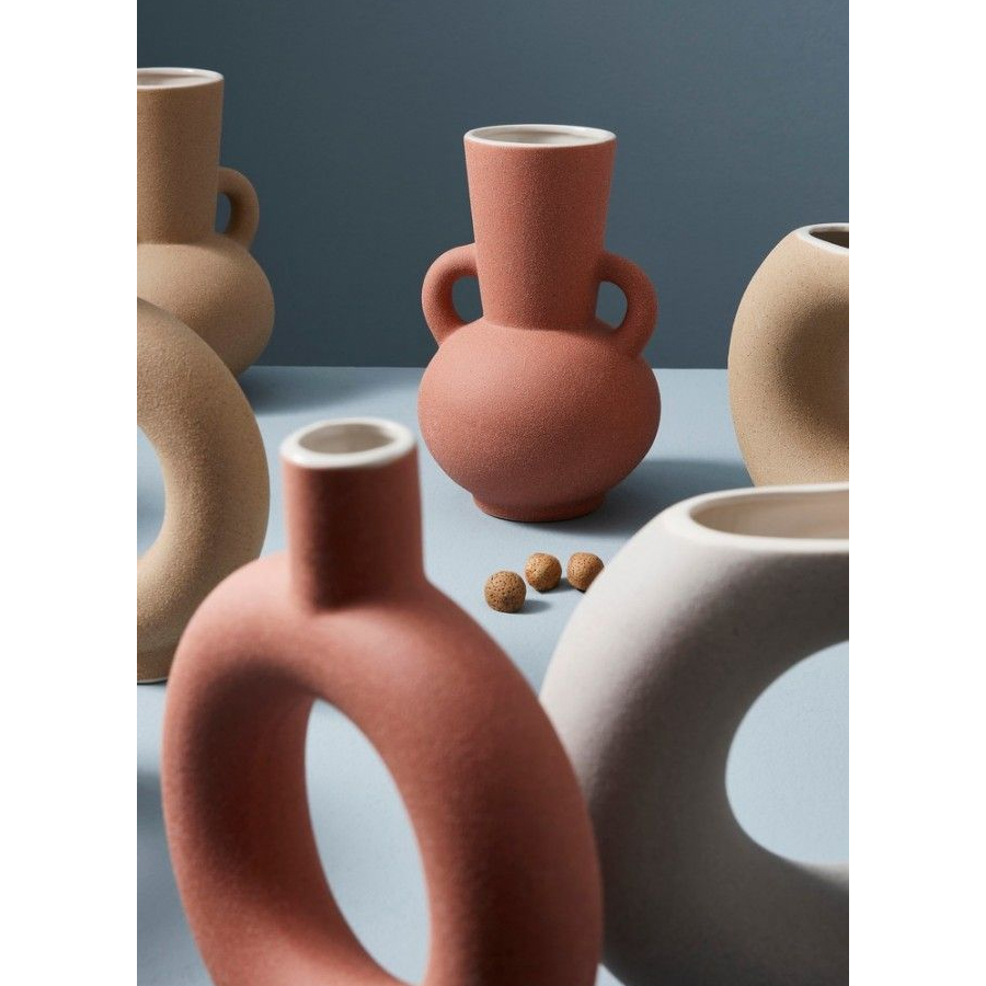 Vase LYTIR en grès saumon, décoration contemporaine et raffinée, Dakar Sénégal
